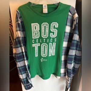 Custom Green Plaid Boston Celtics Plaid Shirt